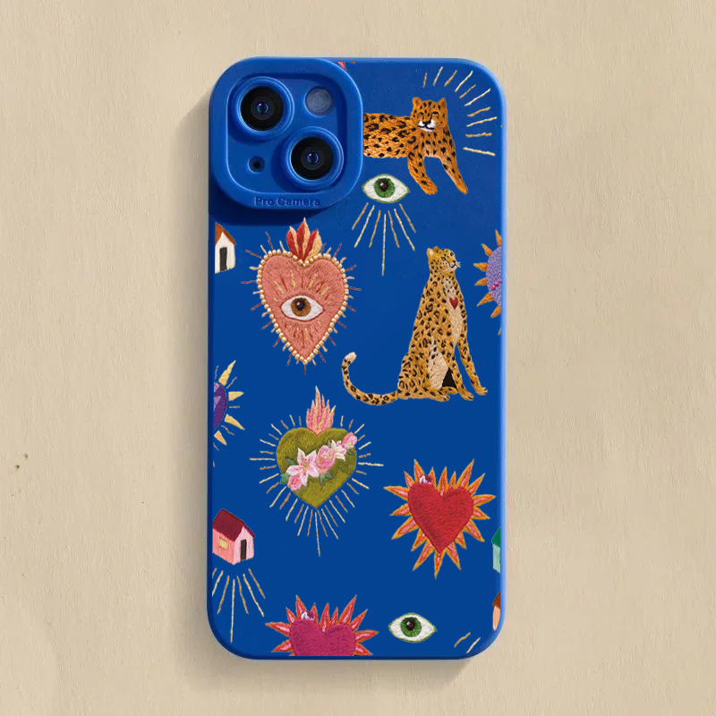 Phone Accessories Samsung - Floral Leopard Eyes Phone Case For