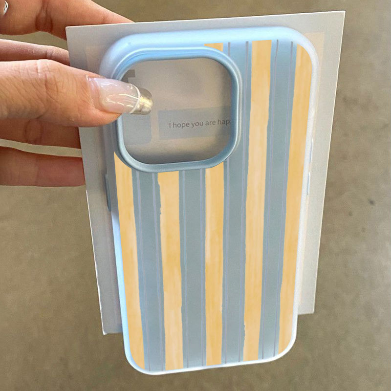 Phone Accessories Samsung - Stylish Yellow Striped Phone Case For