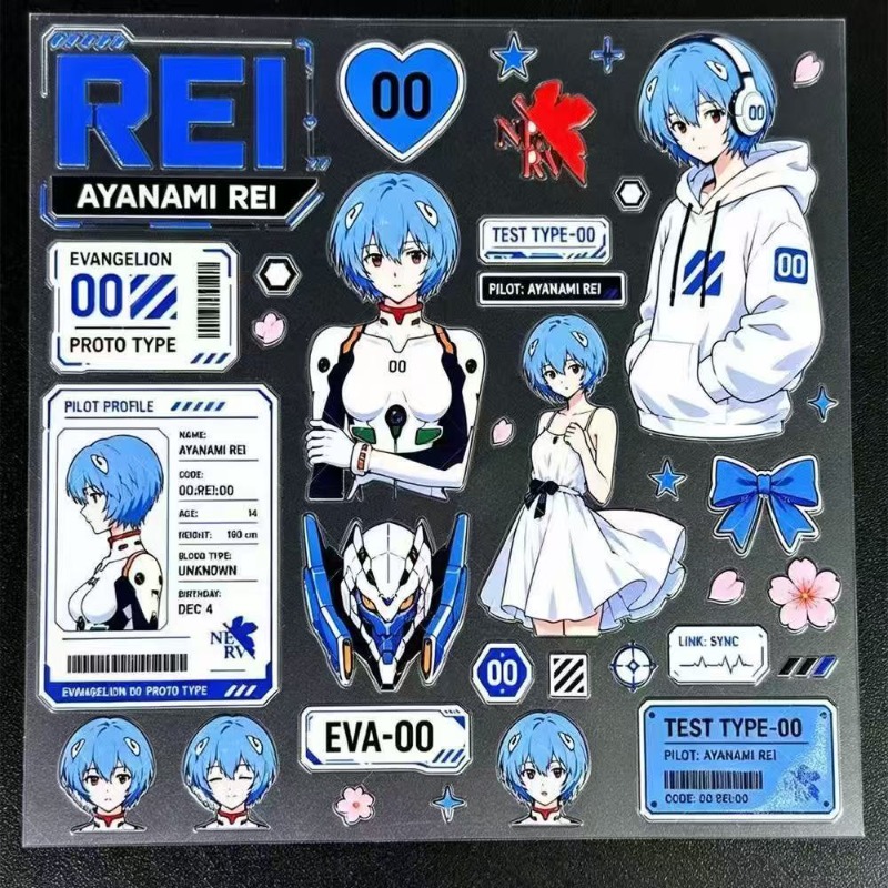 Ayanami Rei Relief Stickers EV - đánh giá và giá Phone Accessories Trending Products