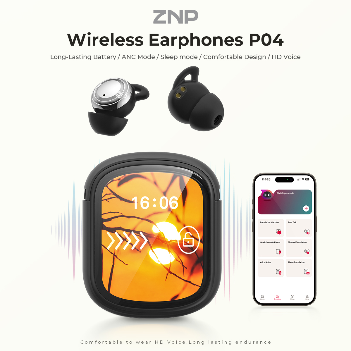 ZNP P04 Sleeping Aid Earbuds A - đánh giá và giá Type C Adapter