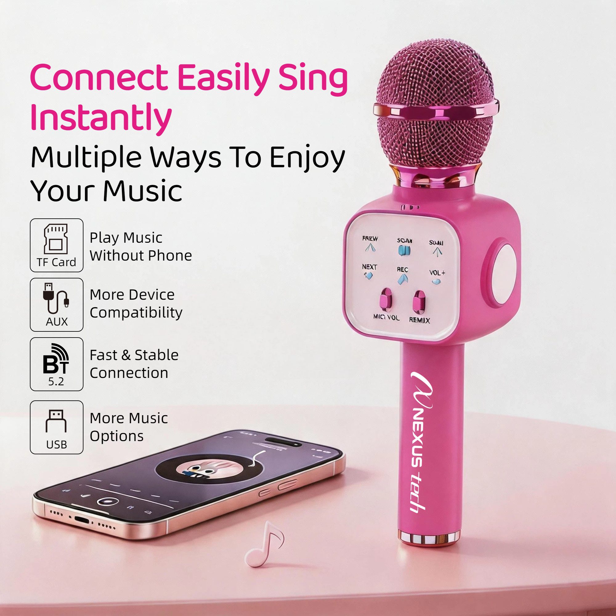 Wireless Bluetooth 5.2 Karaoke - đánh giá và giá Type C Adapter