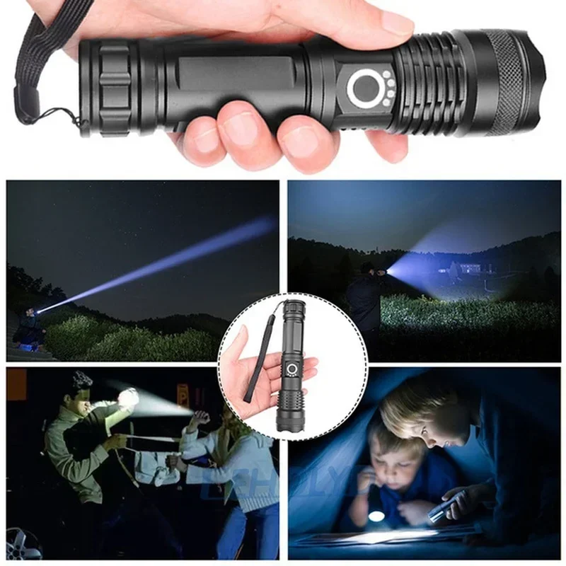 High Power XHP70 Led Flashligh - đánh giá và giá Type C Adapter